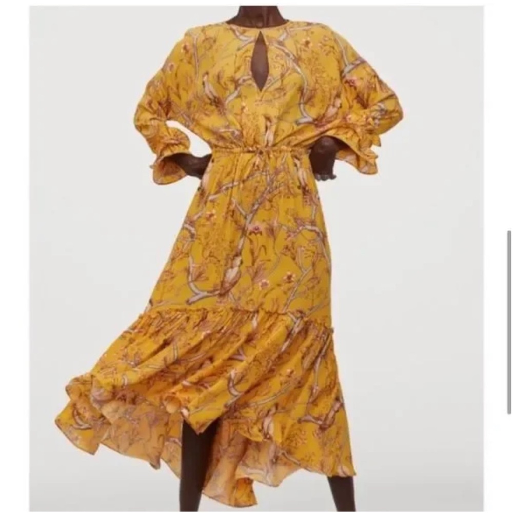 Johanna Ortiz x H&M Yellow Ruffle Dress
